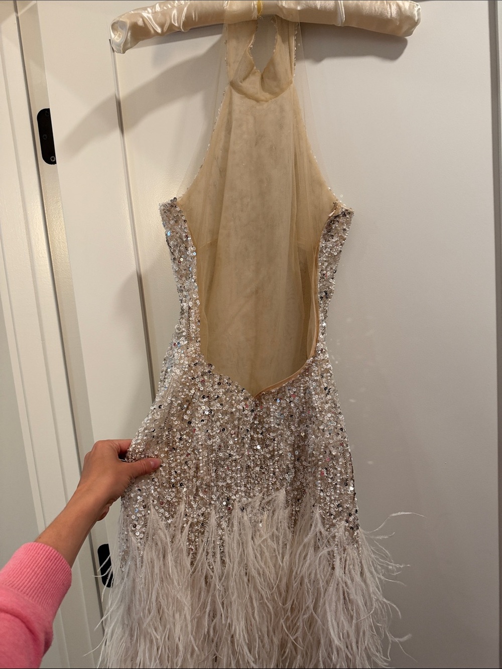 Ines di Santo after party /reception Sequin Halter mini Dress - Picture 4 of 6